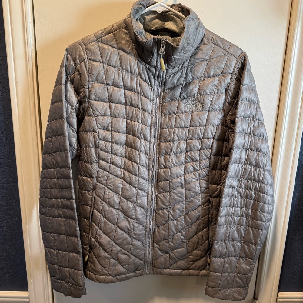 The North Face Metallic Gray Quilted Jacket